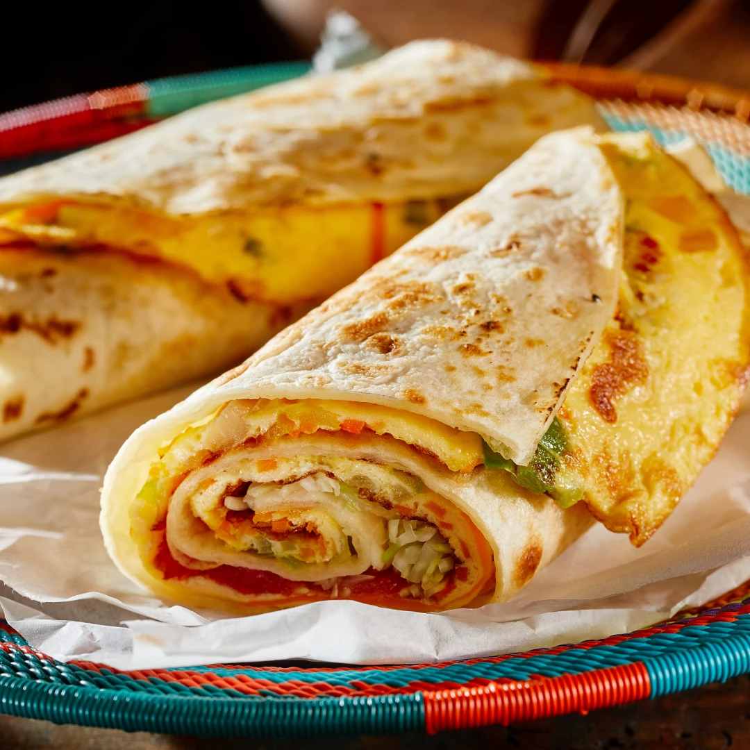 Ugandan chapati and eggs rolex.